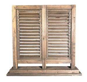 Dubbele houten shutter bruin kopen – Dutch Mood houten woonaccessoire