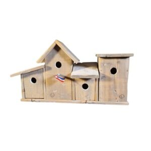 Vogeldorp voor mussen – Dutch Mood houten woonaccessoire