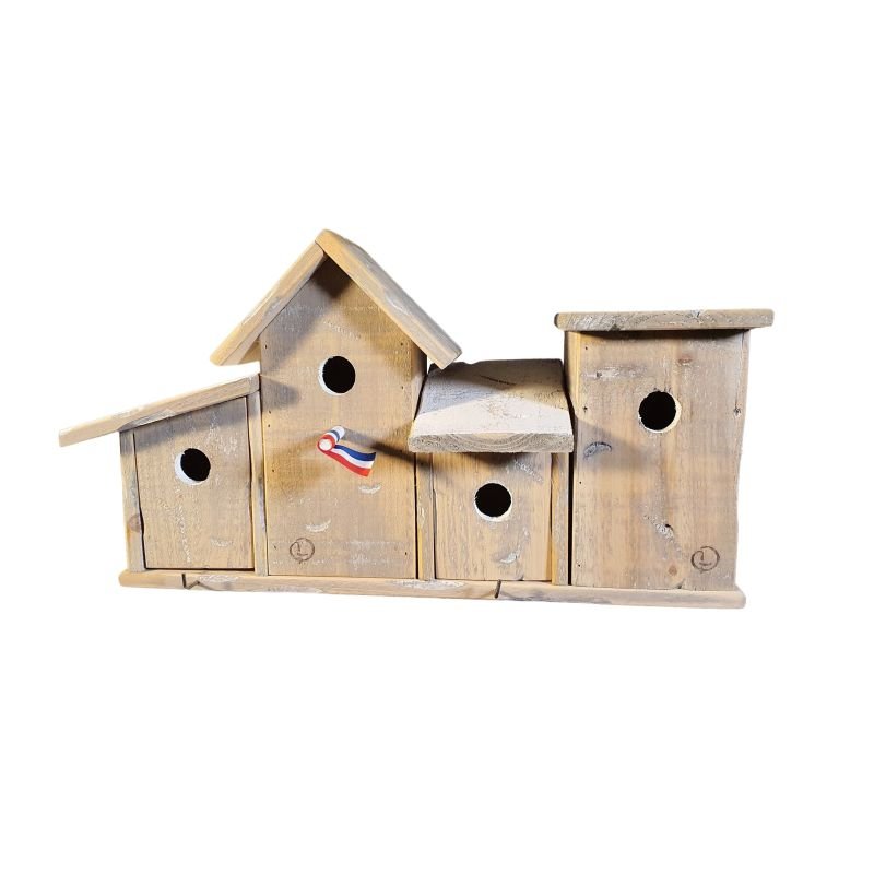 Vogeldorp voor mussen – Dutch Mood houten woonaccessoire