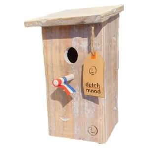 Vogelhuisje schuin dak – Dutch Mood houten woonaccessoire