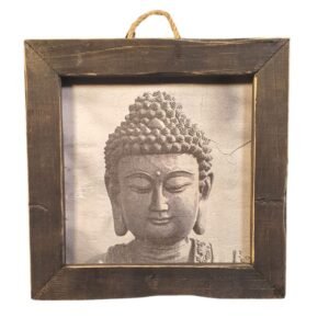 Houten wandtegel boeddha – Dutch Mood houten woonaccessoire