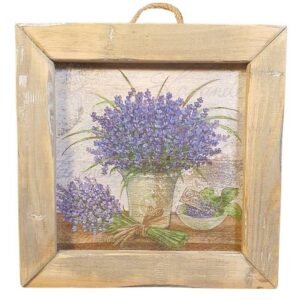Houten wandtegel lavendel – Dutch Mood houten woonaccessoire