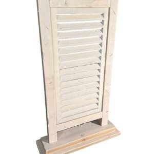 Houten shutter single oud wit Ibiza White – vooraanzicht 71x44 cm, Dutch Mood