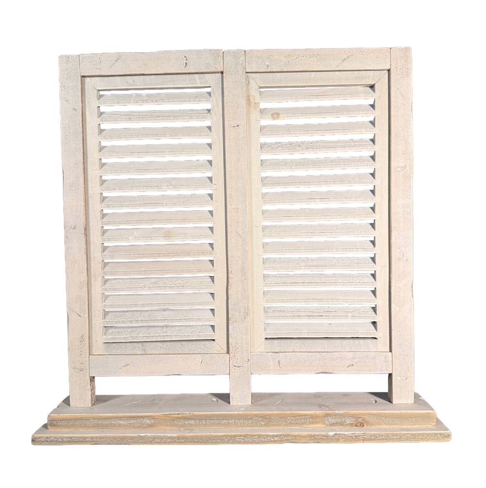 Houten shutter dubbel oud wit Ibiza White | Dutch Mood - Afbeelding 7