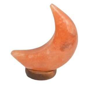 Zoutlamp Maan Oranje - Himalayazout Sfeerlamp voor de Kinderkamer