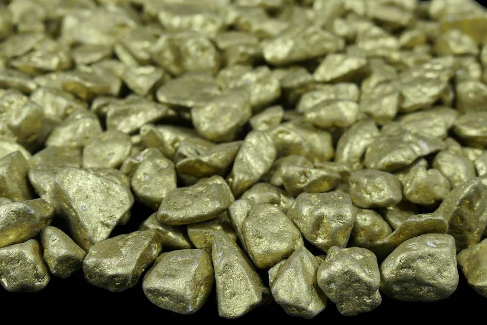 Deco stenen Goud 9-13mm - 1 kg - Afbeelding 2