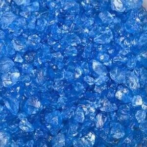 Decoratieve glassteentjes Donkerblauw 4-10mm - 1 kg