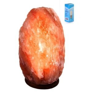 Zoutlamp GROOT XXL 21-24kg met 1x LED - Himalaya Zout 100% Natuurlijk - Tafellamp van Natuurlijk Haliet Zoutkristal met Sfeervol Warm Licht - Extra Lange Kabel 1.8mtr - ca. 40x25cm