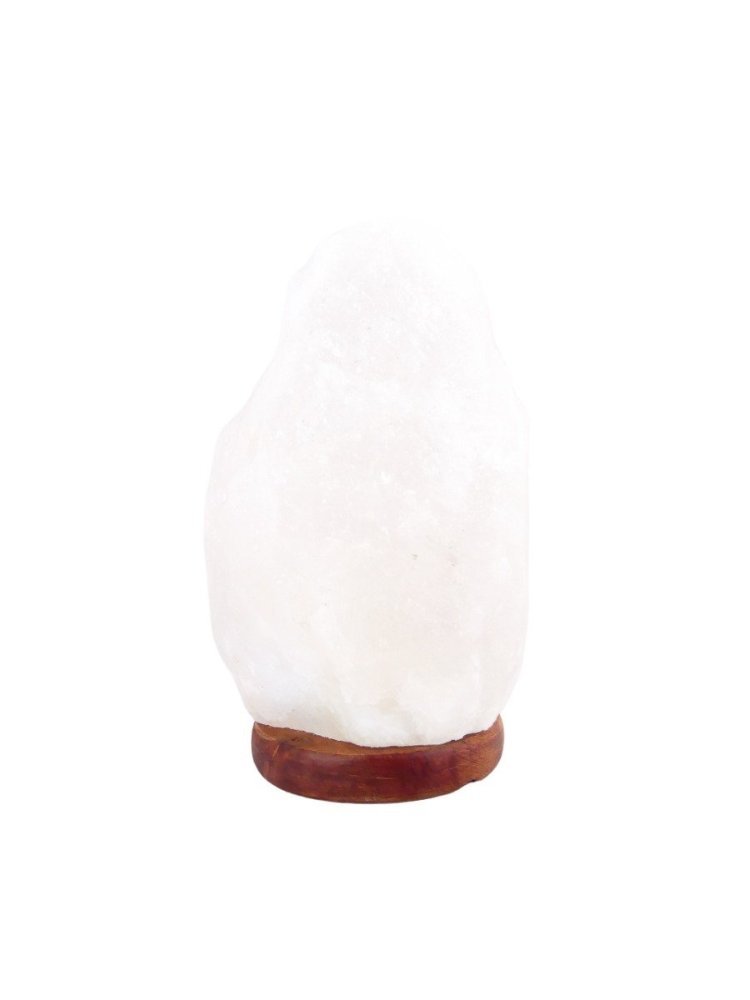 Zoutlamp Wit 2 tot 4kg - Witte Zoutsteen Lamp van zout uit Dode Zee - ca. 19,5x13cm