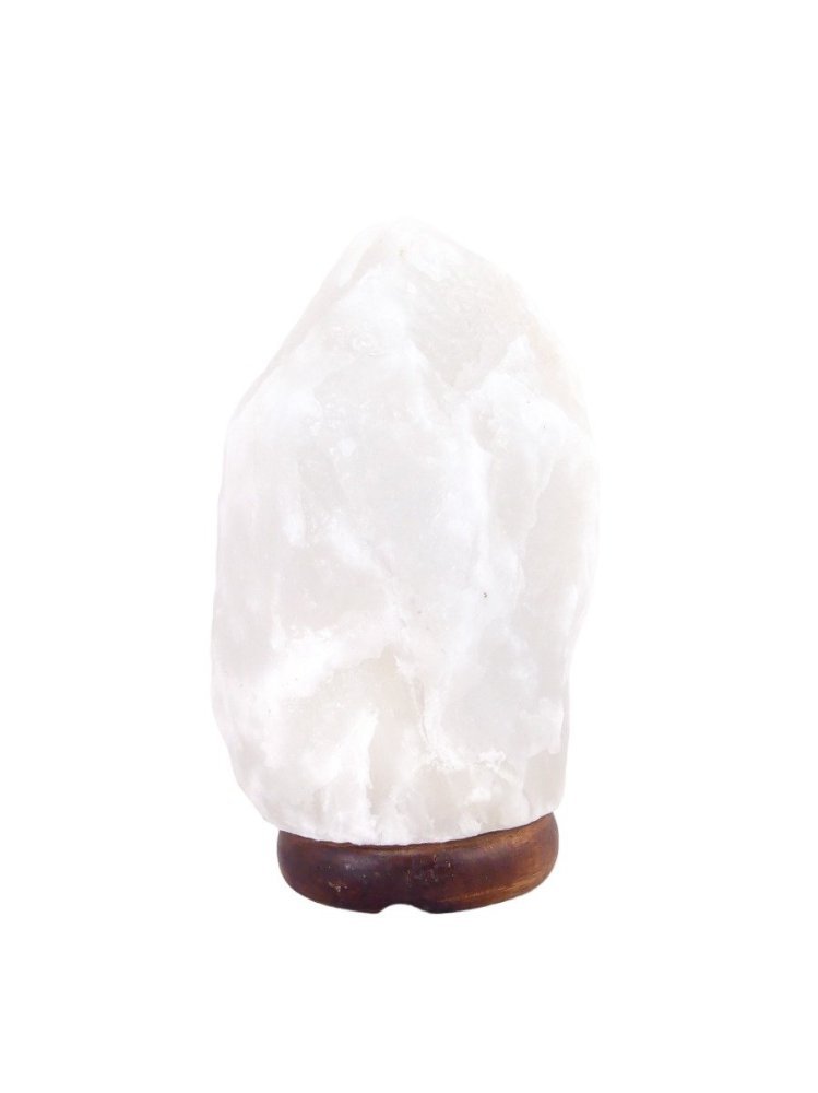 Zoutlamp Wit 6 tot 8kg - Witte Zoutsteen Lamp van Zout uit Dode Zee - ca. 27x17cm