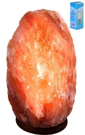 Zoutlamp GROOT XXL 18-21kg met LEDLAMP - Himalaya Zout 100% Natuurlijk - Tafellamp met led lamp van Natuurlijk Haliet Zoutkristal met Sfeervol Warm Licht - Extra Lange Kabel 1.8mtr - ca. 40x25cm