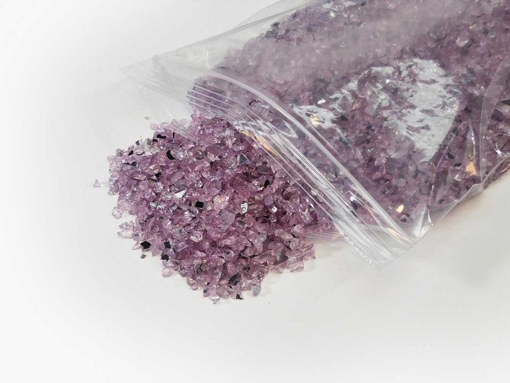 Spiegelglas Roze 1-4mm - 1 kg - Afbeelding 2