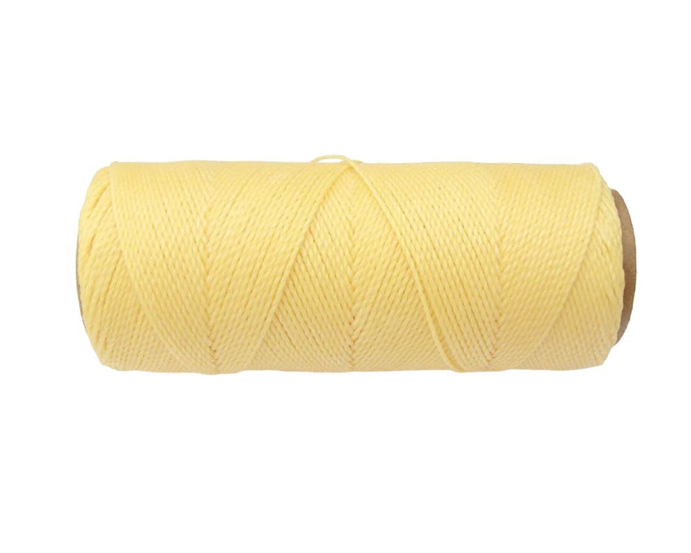 Macrame Koord Fel Geel - 173 meter - Waxed Polyester 1mm - Afbeelding 5