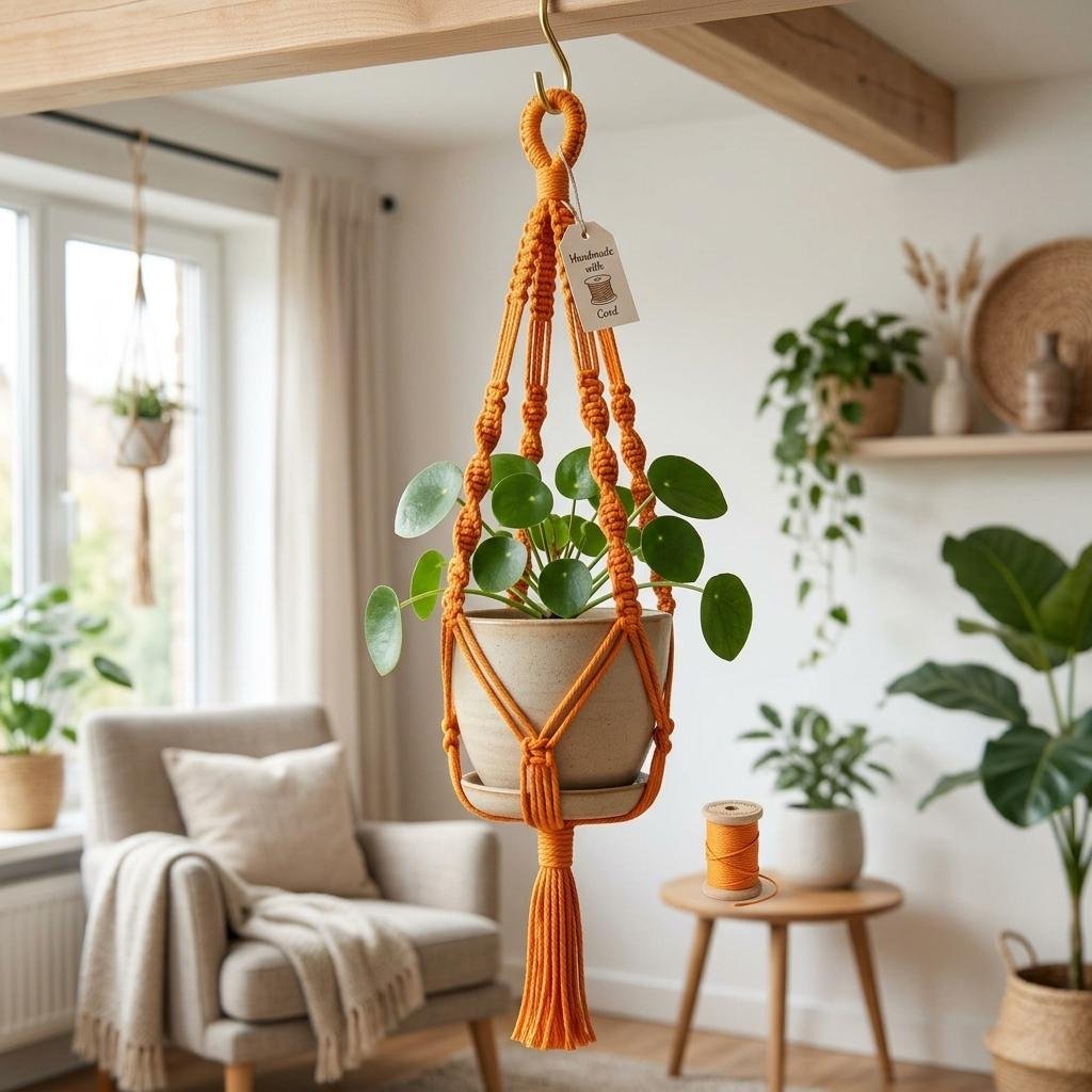 Macrame Koord Geel Oranje - 173 meter - Waxed Polyester 1mm - Afbeelding 2