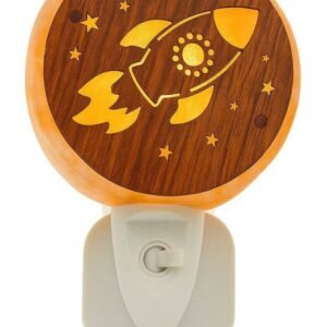 Nachtlampje Raket - Zoutlamp Kinderkamer - Himalayazout - Energiezuinig