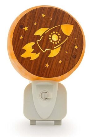 Nachtlampje Raket - Zoutlamp Kinderkamer - Himalayazout - Energiezuinig