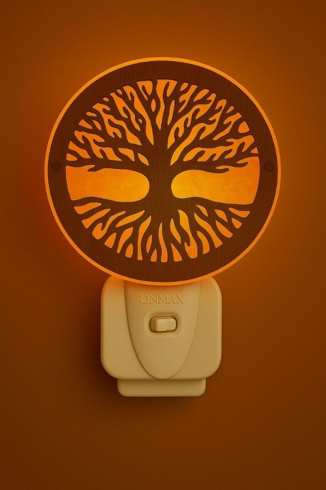 Nachtlampje Levensboom (Tree of Life) - Zoutlamp Kinderkamer - Himalayazout - Energiezuinig