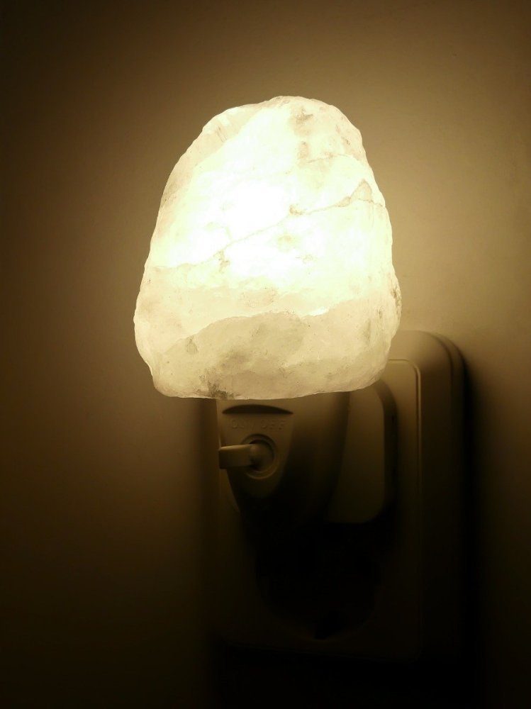 Nachtlampje Rots Wit - Zoutlamp - Himalayazout - Energiezuinig