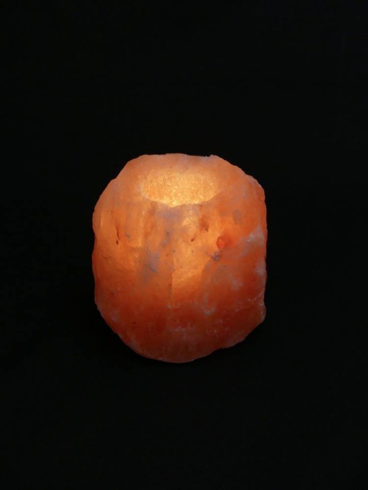 Waxinelichthouder Zoutsteen - Groot - 1 tot 1,5kg - 10x8cm - Afbeelding 3