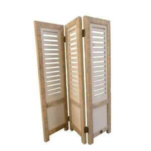 Houten raamshutter 3-luik naturel 70 cm Old Dutch van Dutch Mood, oud houten frame