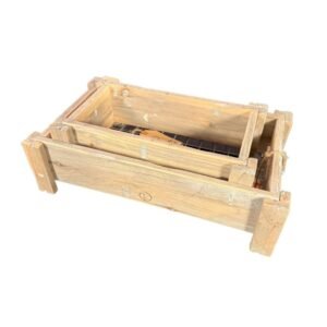 Badkamerkistje hout gaas, set van 2 stuks.