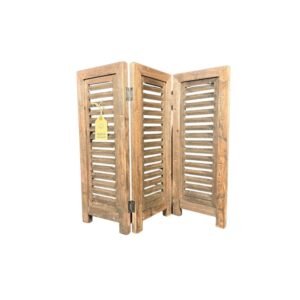 Houten raamshutter 3-luik bruin 52 cm Brussels Brown van Dutch Mood, naturel bruin oud hout
