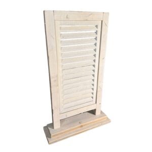 Houten shutter single oud wit Ibiza White – vooraanzicht 71x44 cm, Dutch Mood
