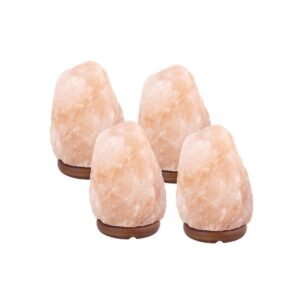 4 x Zoutlamp 2 tot 4kg - Himalayazout / Zoutsteen (Haliet) - ca. 22x12cm per stuk