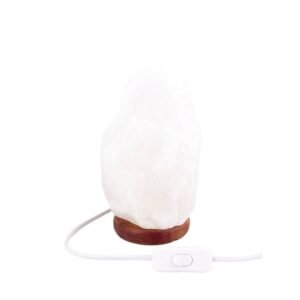 Zoutlamp Wit 2 tot 4kg - Witte Zoutsteen Lamp van zout uit Dode Zee - ca. 19,5x13cm