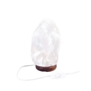 Zoutlamp Wit 6 tot 8kg - Witte Zoutsteen Lamp van Zout uit Dode Zee - ca. 27x17cm