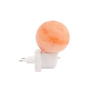 Zoutlamp BOL - Nachtlampje met Aan / Uit Schakelaar en Ledlampje - Kinderkamer - Hal - Slaapkamer - Himalayazout - Energiezuinig!