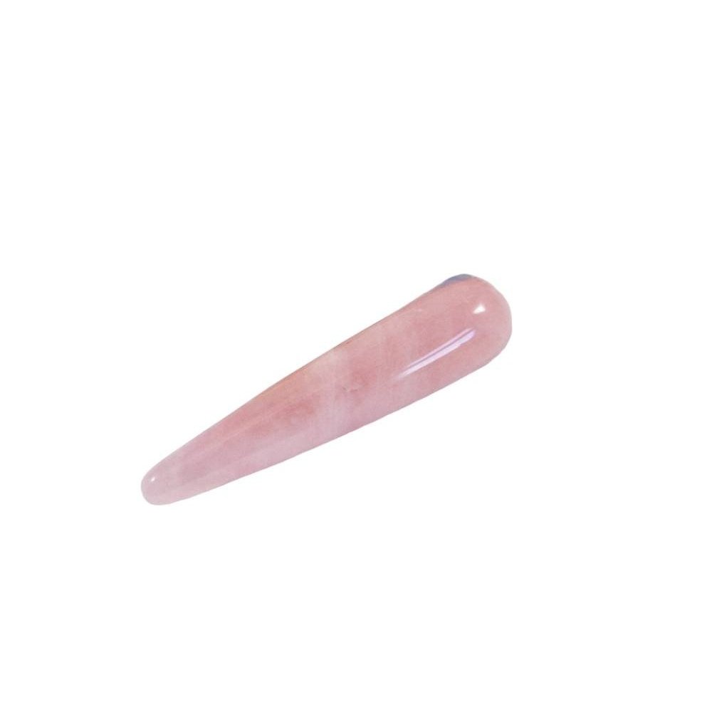 Massage Griffel - Rozekwarts - Kristal / Edelsteen - ca. 8cm